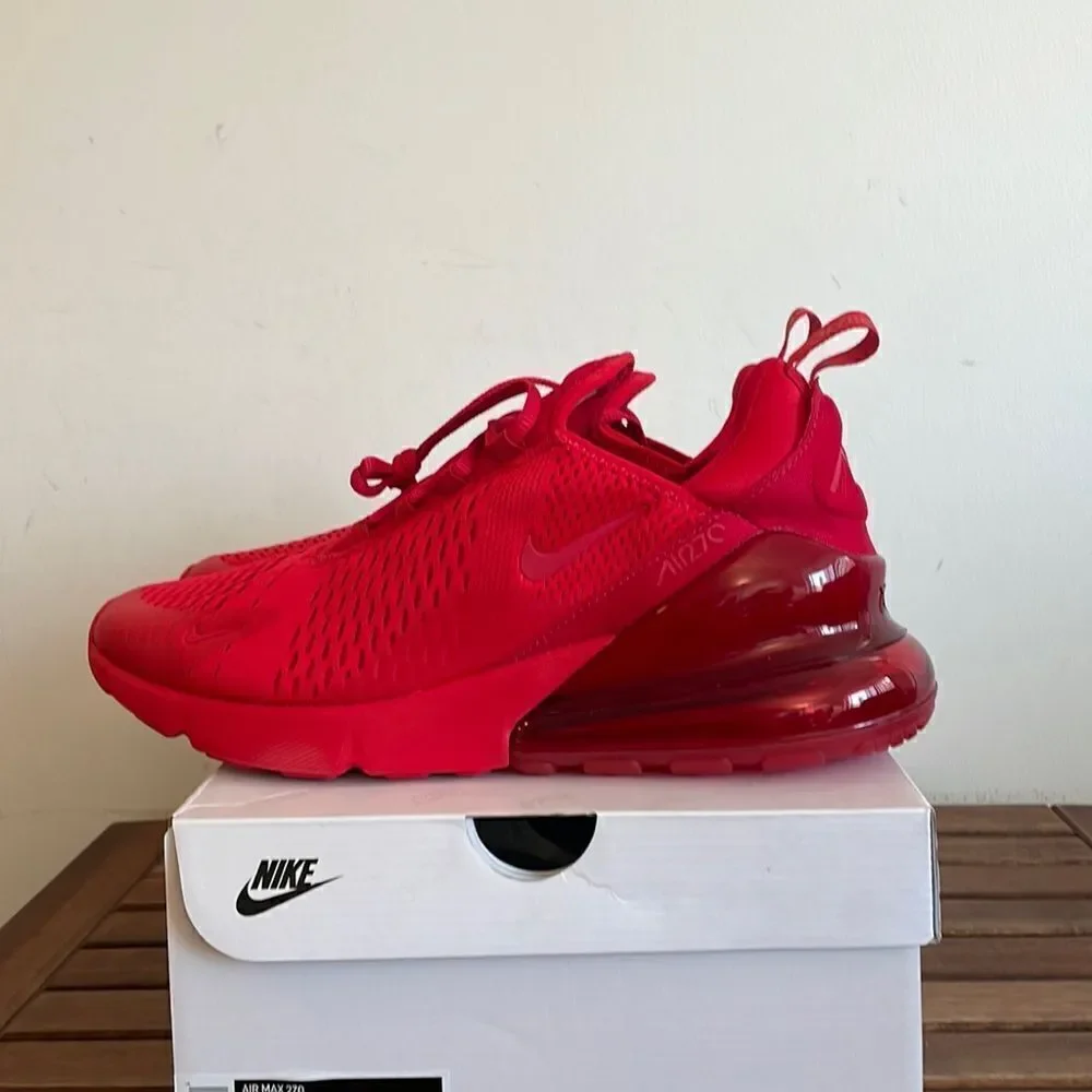 Nike Air Max 270 University Red USA Men Size 10/UK 9/EU 44(CV7544-600)